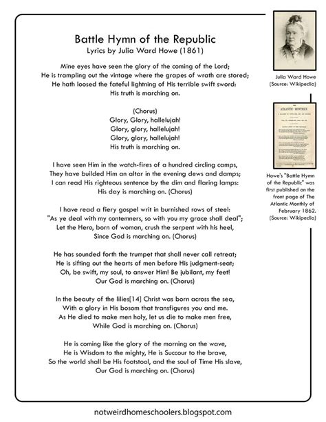 bfp hymn lyrics|Battle Hymn of the Republic .